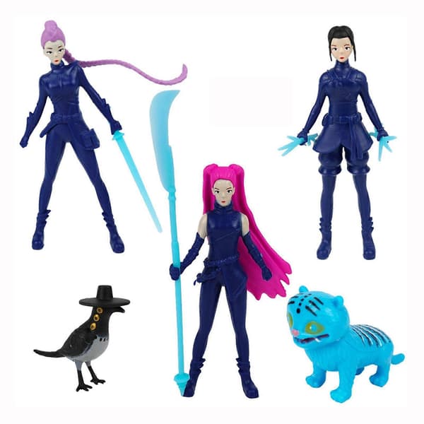Kpop Demon Hunters Actionfigurset - 5-pack Anime Samlardockor-FX-