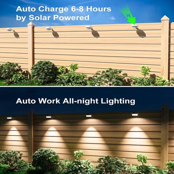 Solar vegglampe LED utendørs hagegjerdelampe IP44 plast hvit 1pc White