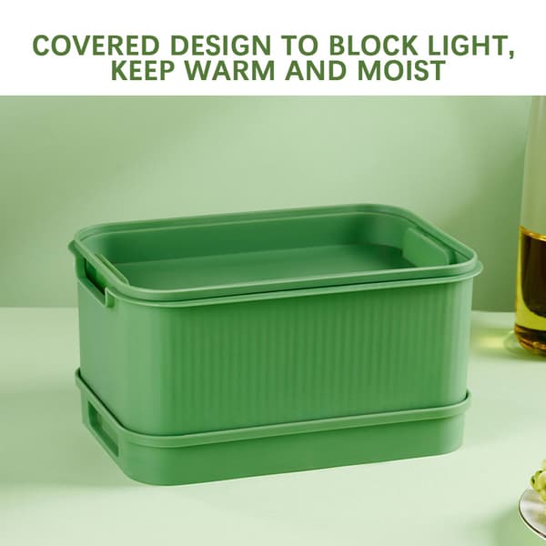Sprouting Kit for Seeds with Drainage Holes and Drainage Tray, Upgraded Stackable Tray for Microgreens, Fresh Organic Bean Sprouts-FX- 1pc