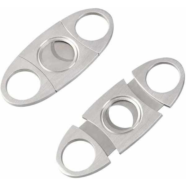 Sigarkutter i rustfritt stål, doble skarpe blader for kutting av sigarer-FX-