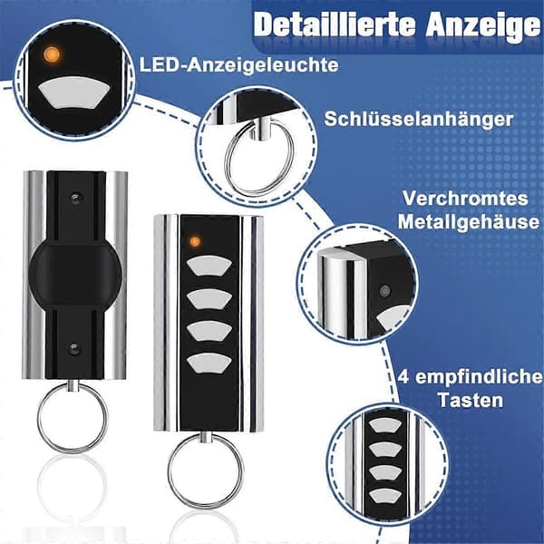 Fjernkontroll for Entrematic RCU 433-4K, RCU 433-2K, EA433 2KM, 433.92 Rullende kode Garasje fjernkontroll 1 stk-FX-
