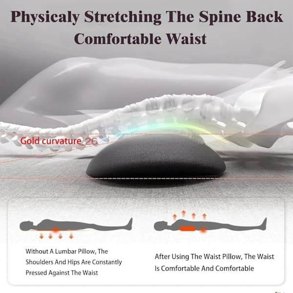 3-in-1 Back Therapy, Back Massage, Sciatica Massage with Traction Lift, Stretcher Portable Deep Tissue Vibration for Neck Shoulder Back (Grey)