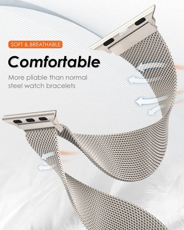 Milanese Loop-rem kompatibel med Apple Watch 38-49 mm alla serier-FX-