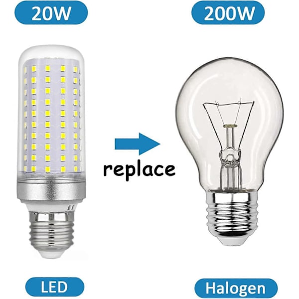 3-pack E27 Majslampa LED 30W 2500LM Kallvit 6000K Ej dimbar-FX-