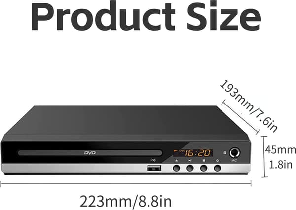HDMI DVD-afspiller til TV med Full HD 1080P & USB-afspilning-FX-