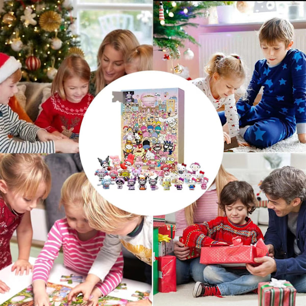 2024 Ny Sanrio HelloKitty Nedtællingskalender Blind Box, 24 Dage Jule-nedtællingsgave, Adventskalender Overraskelsesjulegave til Børn