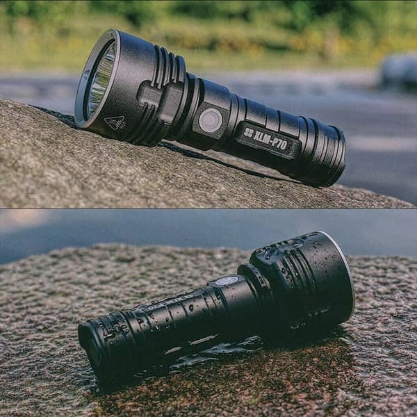 P70-taskulamppu 3000-10000 lumenin tehokas LED-taskulamppu Musta-FX-