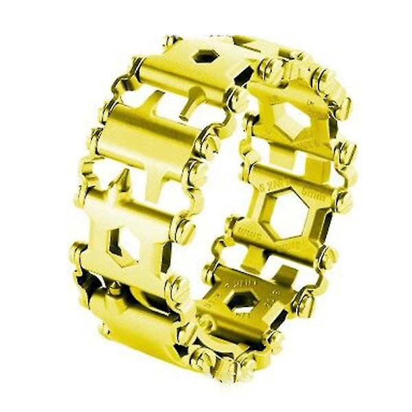Survival Multitool Armband 29-i-1 Rostfritt Stål För Segling Resor Camping (Svart)