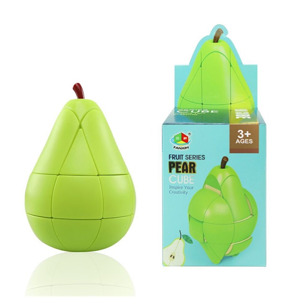 3D Hedelmäkuutio 3×3 Päärynä Taikakuutio Lasten Koulutuslelut Palapelikuutio Aivojumppa Pear