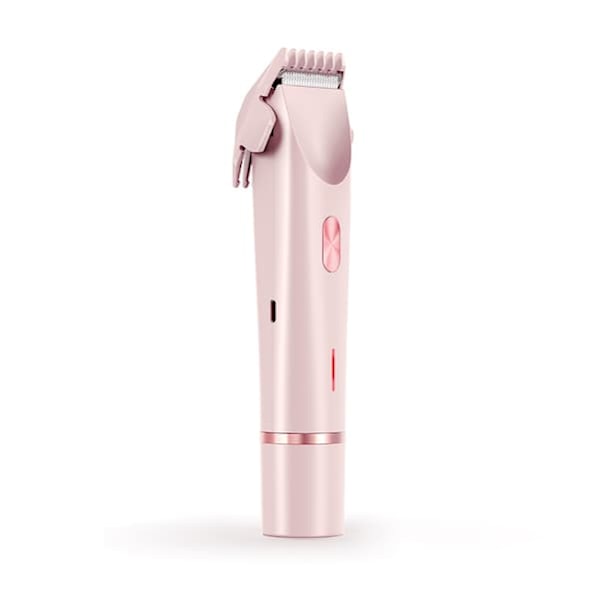 2-i-1 Bikini Trimmer Elektrisk Barbermaskine til Kvinder, Vandtæt, Hårfjerning til Barbering af Ben, Arme, Armhuler, Ansigtsbehandling Pink，Dobbelt Hoved, Type-C blue