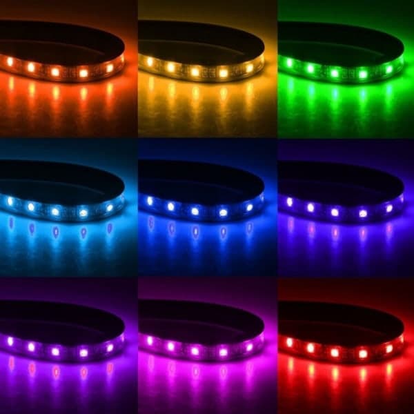 4x 12LED RGB bilinteriør Atmosfære Fotbrønn Stripelys-FX-