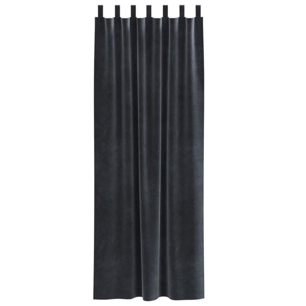 Pimentävät verhot 2 kpl tummanharmaa 140 x 225 cm sametti-FX-