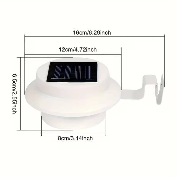 Aurinkoseinävalaisin LED ulkokäyttöön puutarha-aidan valo IP44 muovi valkoinen 1pc White