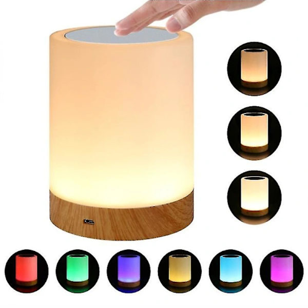 Dimbar touch-bordslampa med varmvitt ljus för sovrum-FX-