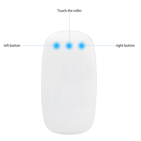Apple Magic Mouse: Trådløs, Bluetooth, Genopladelig. Multi-Touch Overflade Tynd Magic Mouse Slank Genopladelig Trådløs - Hvid