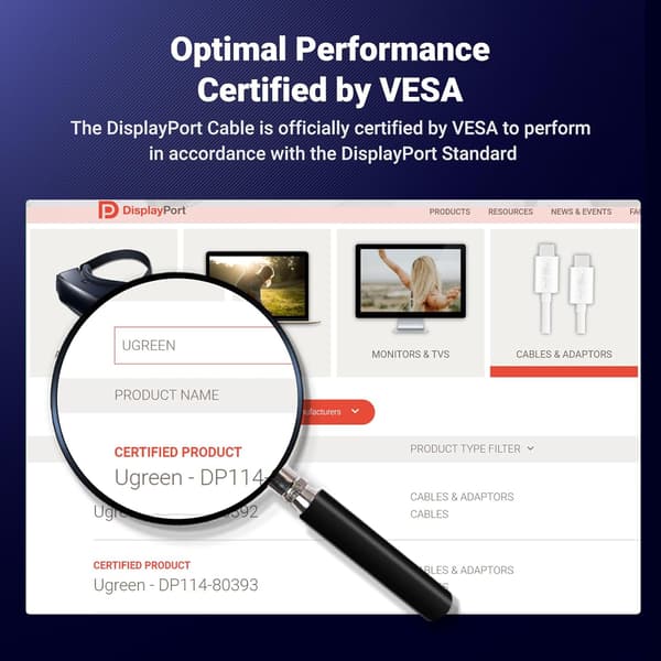 DP-kabel DisplayPort til DisplayPort 8K@60Hz 4K@120Hz DP-kabel.-FX-