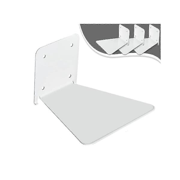 Usynlig flytende vegghylle - Perforert bokorganisator i hvit-FX-