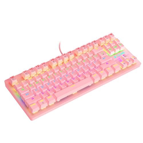 87-tasters konkurrence gaming mekanisk tastatur - Pink-FX-