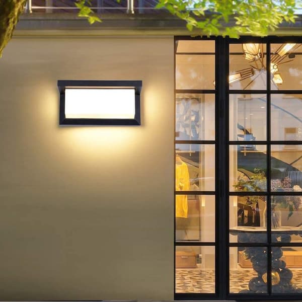 Moderni ulkoseinävalaisin LED 18W IP66 vedenpitävä antrasiitti-FX-