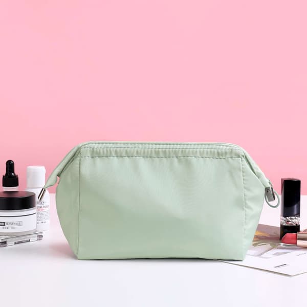 Lille sammenfoldelig kompakt toilettaske makeuptaske japansk stil C-FX-
