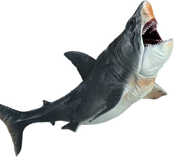 Stor Megalodon Haj Legetøj, Plast Havdyr Figur, Realistisk Havmonster Legetøjsfigur-FX-