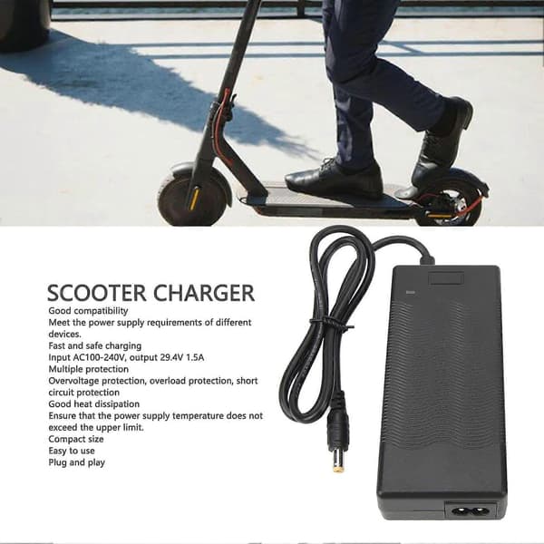 29.4V 1.5A Elcykel Scooter Oplader med DC 5.5x2.1mm Stik-FX-