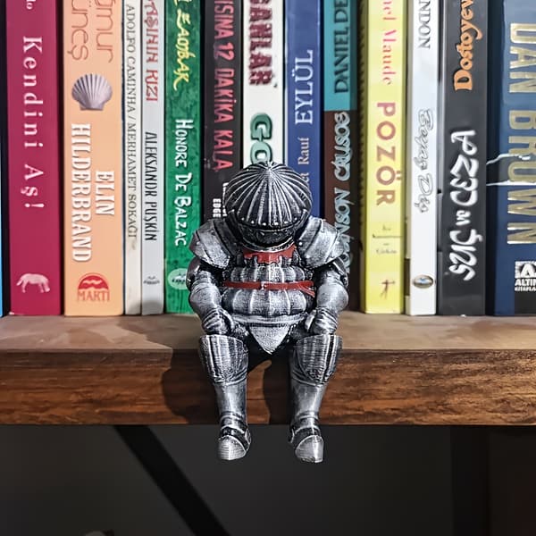 Retro rustning ridder harpiks statue borddekorasjon for hjemmehylle Armored Soldier