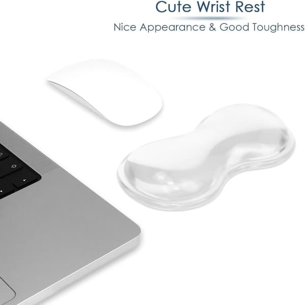 Klar musehåndledsstøtte, ergonomisk gel-håndledsstøttepude, kølig komfort, blød håndledssmerte-lindrende pude, musehåndledsstøtte-FX-
