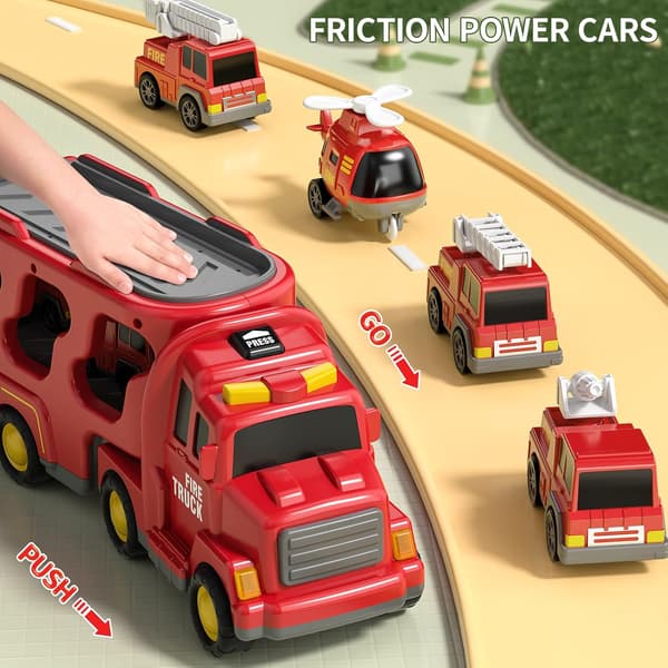 Leker for 3 4 5 6 år gamle gutter jenter - 5 i 1 transportbil -FX-
