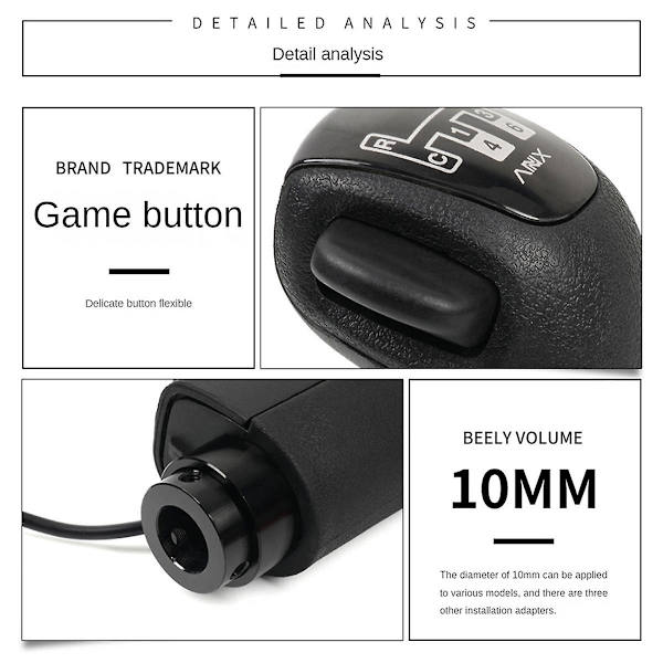 USB Växelspak för Logitech G923 G29 G27 G25 TH8A för ETS2&ATS Scania Lastbil Hög Låg Växel Simulator Växelspakar【HY】