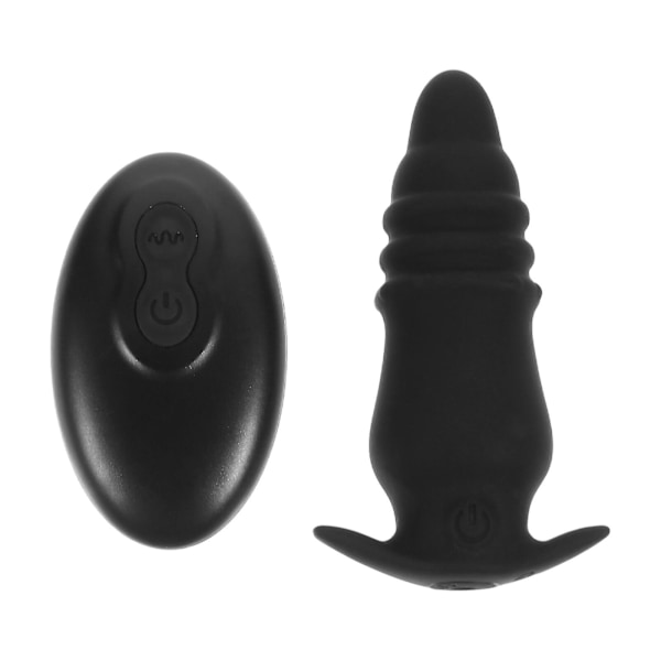 Fjärrstyrd Anal Massager Uppladdningsbar Vibrerande Plugg Vibrator Vuxenleksak{EE}