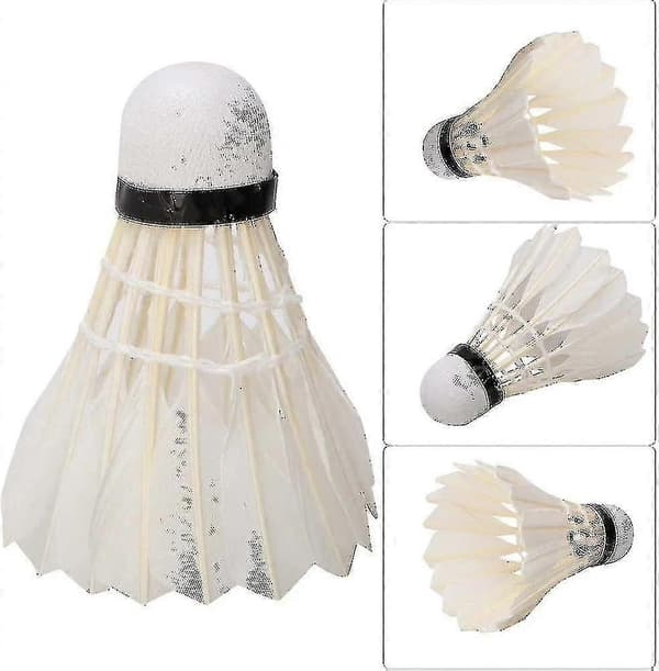 Badminton Shuttlecock, 12 Professional Feather Badminton Shuttlecocks for Badminton Training-FX-