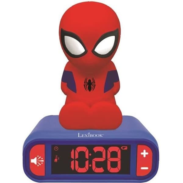 Digital vekkerklokke LEXIBOOK - Spiderman - 3D-lys og lyd - Rød og blå - Barn Rød{YDE}-FX-