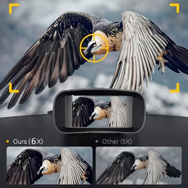 2.5K Nattesynskikkert 30MP Sensor 3-tommer Skærm 6X Zoom IR USB Black
