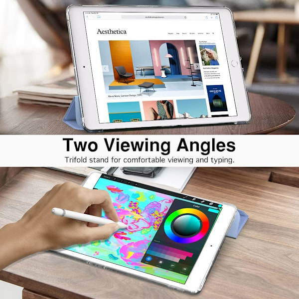 Skal för Nya iPad 9:e/8:e/7:e Gen (2021/2020/2019), Mjuk TPU Transparent Frostat Baksida Skyddande Skal Slimmat Fodral【HY】