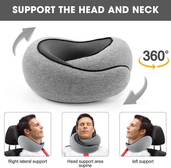 Memory Foam Nakkepute for reise - U-formet støtte for fly-FX-