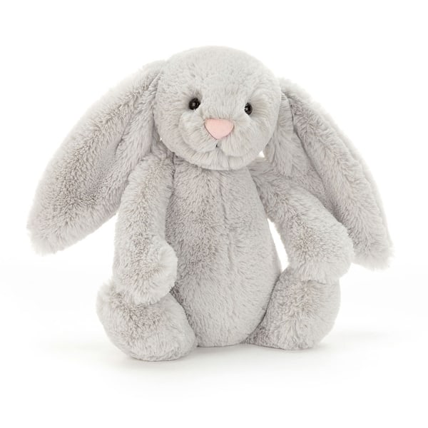 Jellycat Bashful Luxe Luna Kanin Blødt Legetøj, Stor 51 cm | Kanin og Blød Legetøjskanin | Klassisk Børnegave sølvgrå silver gray 51cm