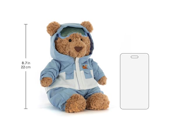 Jellycat 25cm Bartholomew Bear \"Snowsuit\" pehmolelu-FX-