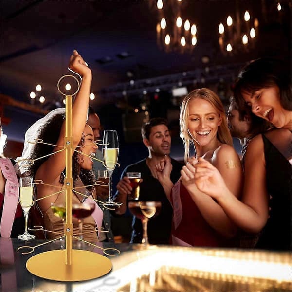 Cocktail Tree-stativ, 3-lags kapasitet med 12 kopper, egnet for champagneglass-FX-