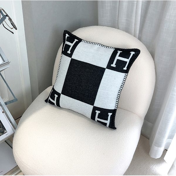 45x45cm H-formet Ullkashmir Pudebetræk Dobbeltseng Sofa Fly Black