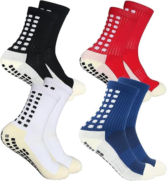 4 par skridsikre fodboldstrømper med greb - Performance Unisex Sportsstrømper-FX-