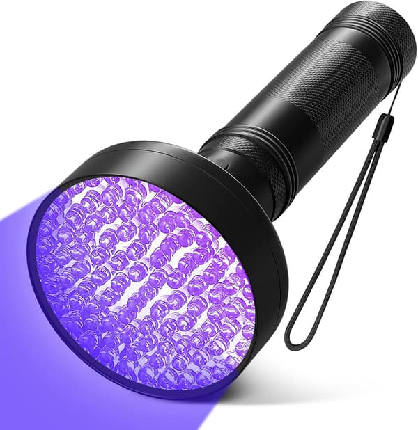 UV-taskulamppu, 100 LED-mustavalotaskulamppu 395nm UV-lamppu Detect-FX-