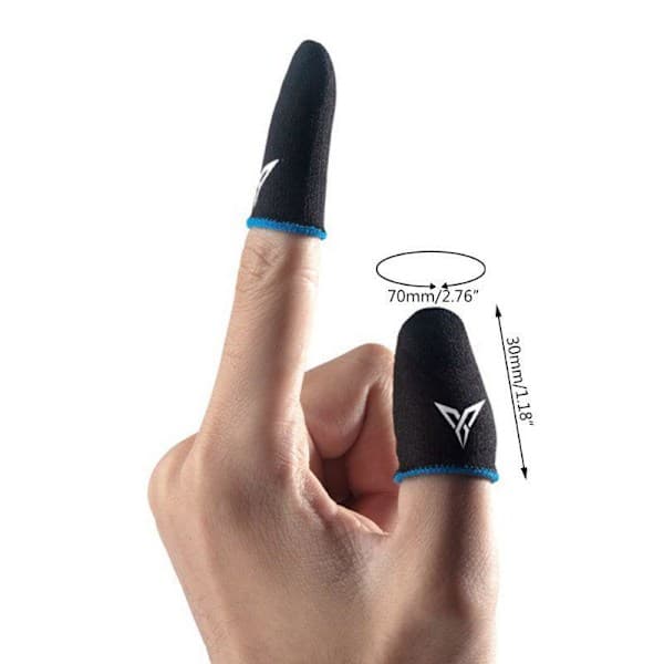 4-pak - Fingerbeskyttelse med touchfunktion - Mobilspil Sort-FX-