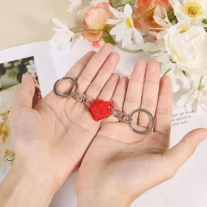 Matchende Hjerte Nøglering Sæt - 2 Styk Romantisk Gave til Valentinsdag Par-FX-