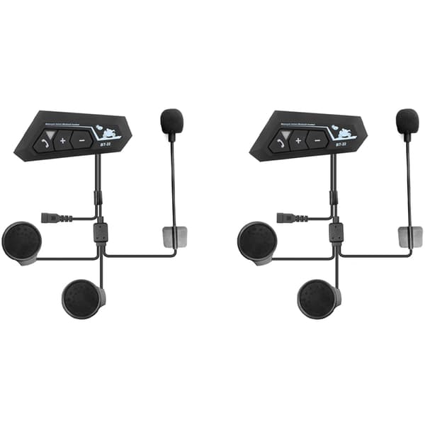 2024 Motorcykel Bluetooth 5.0 Hjelm Intercom, Universal Parring Headset med Støjreduktion-FX-