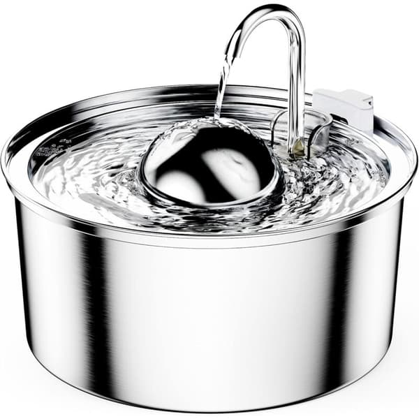 3.2L Vandfontæne til kæledyr i rustfrit stål, super stille og med multifilter