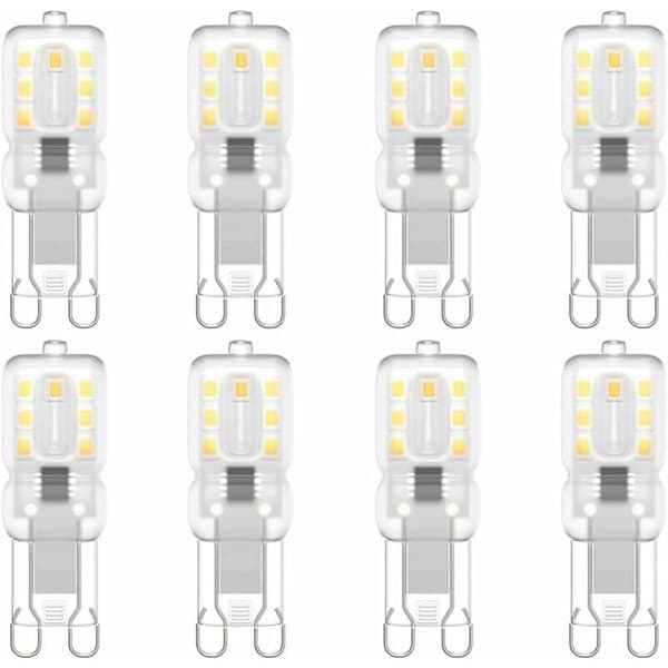 BETT G9 LED-lampe, G9 LED 220V Naturhvit 3000K 3W halogenekvivalent 30W halogenlys 8-pakning-FX-