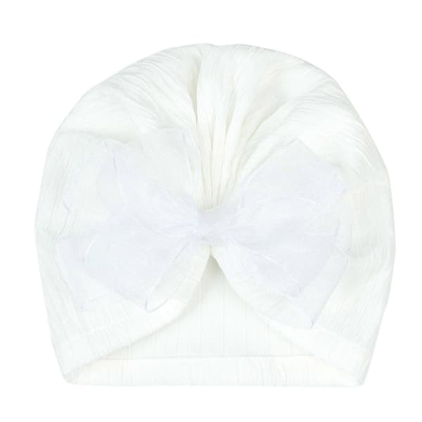 Moderne hat elegant børnehat åndbar hat justerbar børnehat enkelt design hat til små børn 1-6 år hvid-FX-