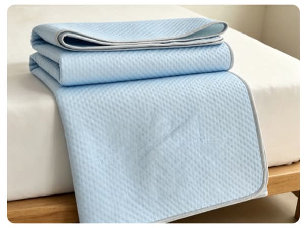 Self-cooling cooling mat for single and double beds - summer cooling mat with cooling sensation and effective cooling effect for increased comfort Blue-FX- Blue 150 x 200cm