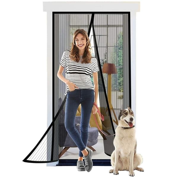 Magnetisk dør til insektnet 120x210 cm Sort-FX- Black